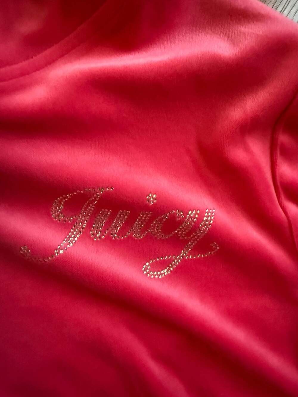 Juicy Couture Hot Pink Velour Tracksuit Set with Rhinestone Logo - Picture 4 of 9